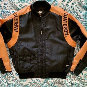 Harley-Davidson ladies or Men's Black and Orange Jacket